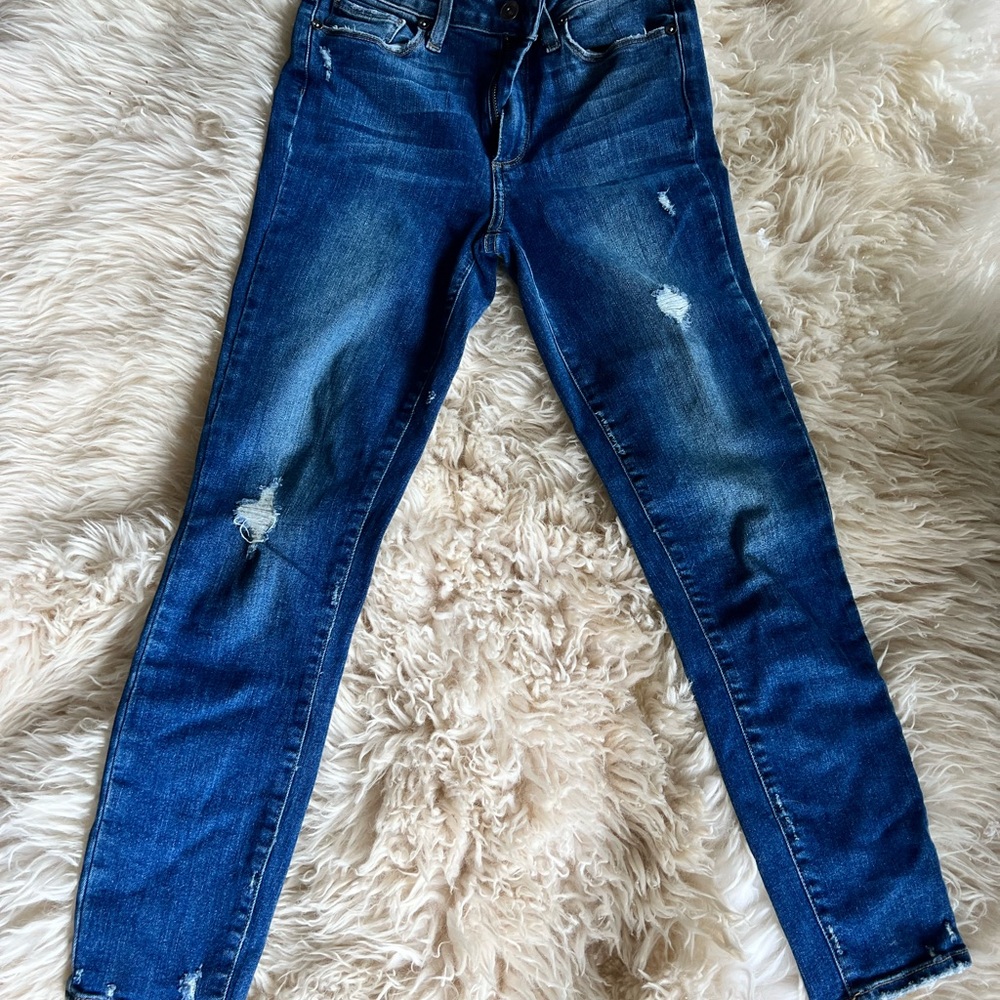 Paige Huxton Crop Blue Jeans size 25
